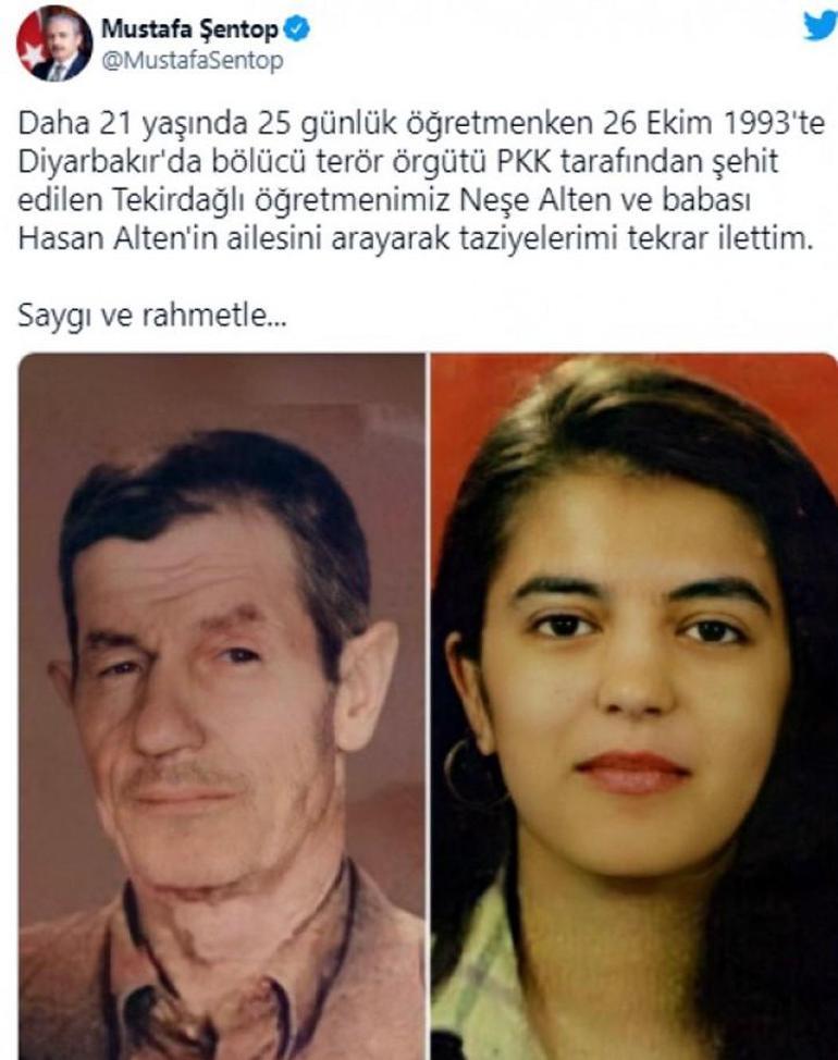 Şehit öğretmen Neşe ile babası mezarı başında anıldı