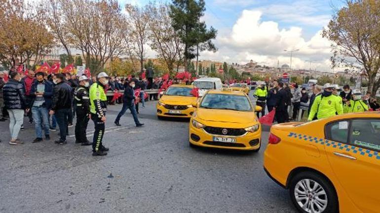 Taksicilerden UKOME öncesi Yenikapıda eylem