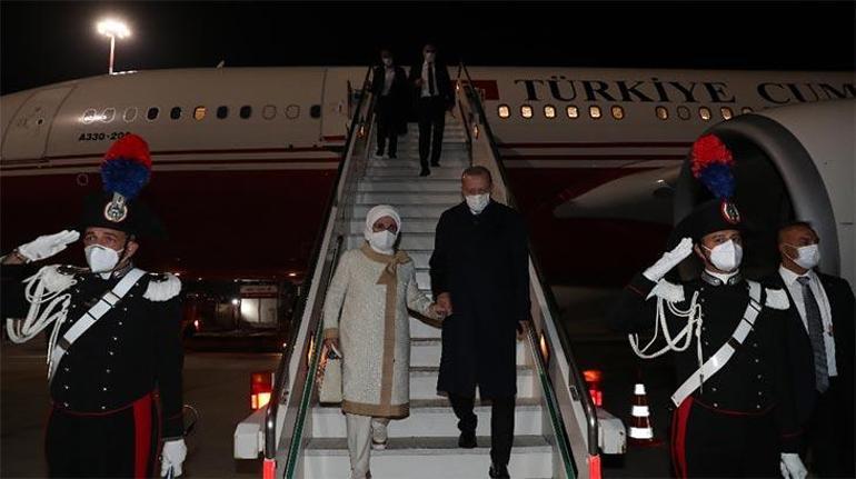 Cumhurbaşkanı Erdoğan, G20 Liderler Zirvesine katılmak üzere İtalyada