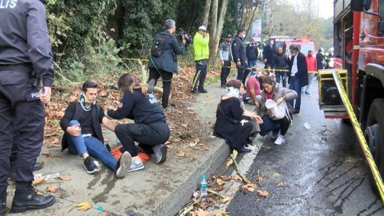 Son dakika Sarıyerde yolcu minibüsü kaza yaptı Ölü ve yaralılar var