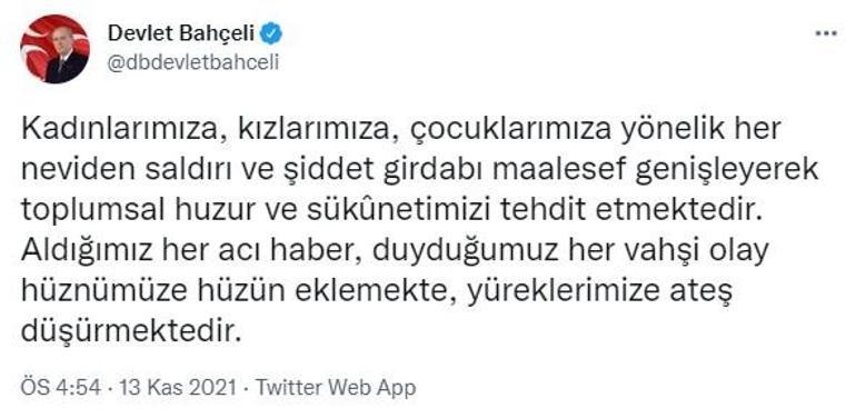 MHP lideri Bahçeliden Başak Cengiz paylaşımı