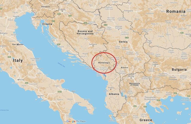 Karadağ nerede haritadaki yeri Karadağ ülke nüfusu, başkenti hakkında bilgiler...