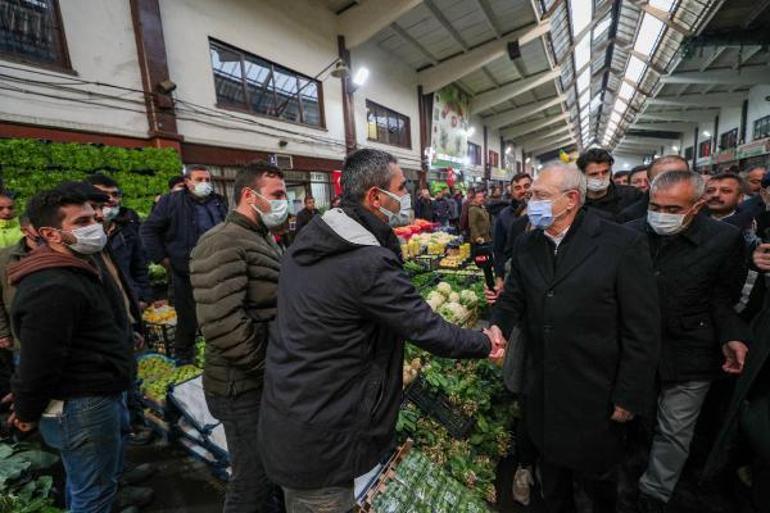 Kılıçdaroğlu, Ankarada hal esnafını ziyaret etti