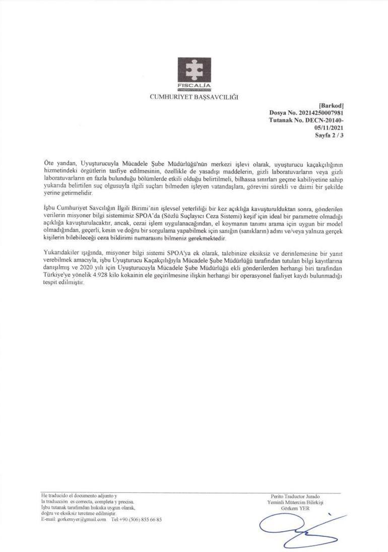 EGMden Kolombiyada ele geçirilen uyuşturucuya ilişkin açıklama Engin Özkoç hakkında suç duyurusunda bulunulacak