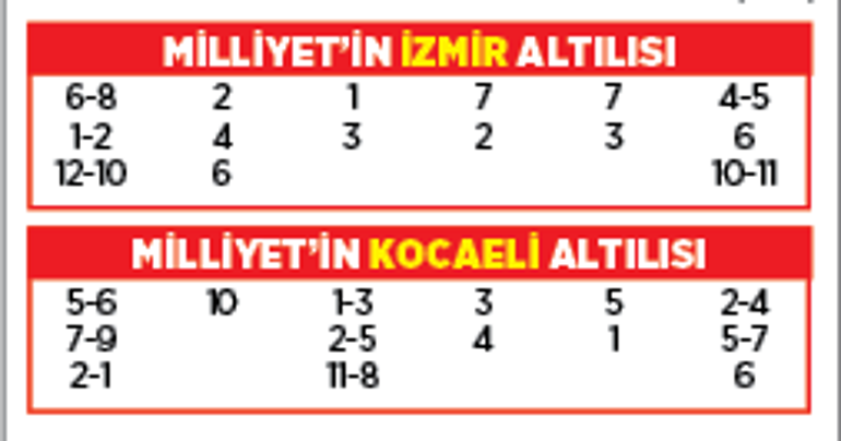 Altılı ganyanda bugün (19 Kasım)