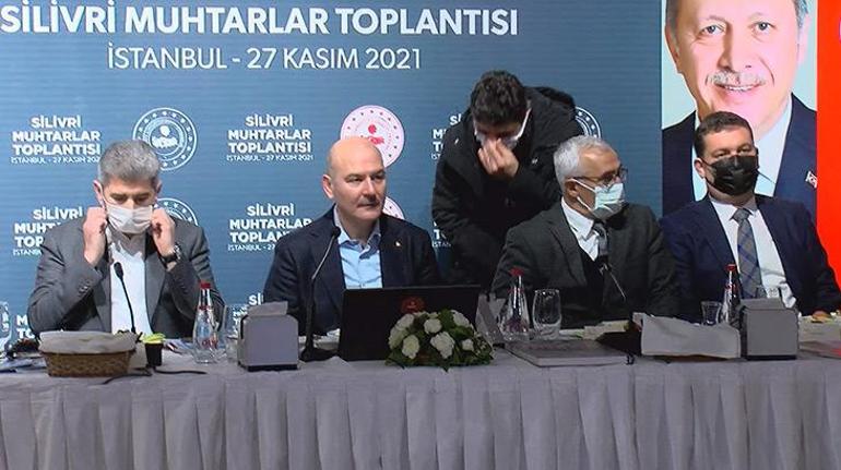 Bakan Soylu Silivri’de muhtarlarla bir araya geldi