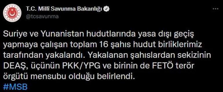 Suriye ve Yunanistan sınırlarında 16 kişi yakalandı