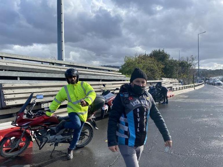 İstanbul’da lodos nedeniyle yasaklanan motosiklet sürücülerine denetim