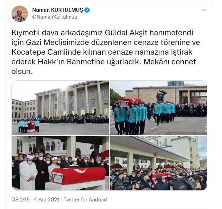 Eski Bakan Güldal Akşite veda