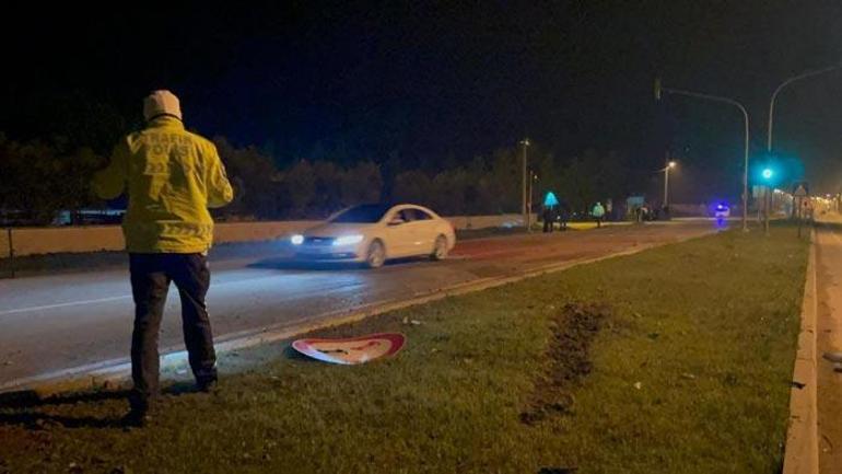 Kontrolden çıkan otomobilin sürücü olay yerinden kaçtı