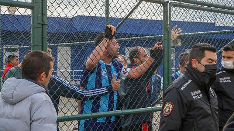 Ampute Ligi maçında yumruklar havada uçuştu Polis sahaya girdi