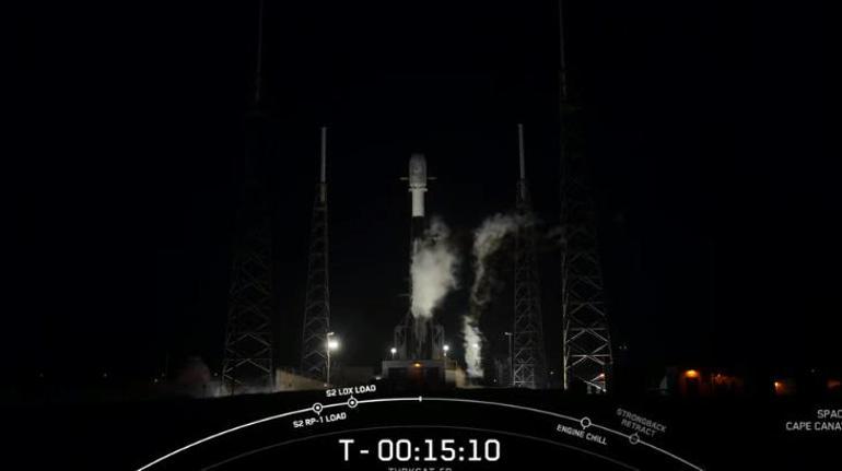 Son dakika: SpaceX canlı yayınladı Türksat 5Bnin uzay yolculuğu başladı