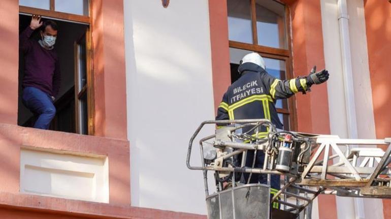 Gerçeği aratmayan yangın tatbikatı nefes kesti