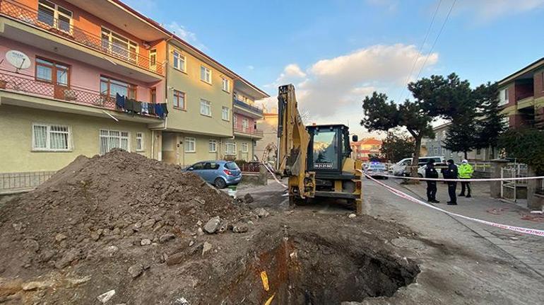Ankarada yol çalışmasında göçük