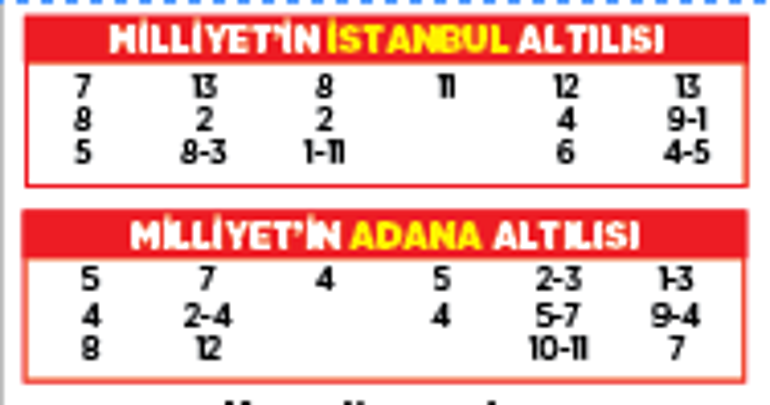 Altılı ganyanda bugün (25 Aralık)