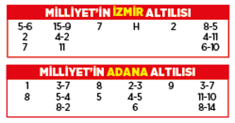 Altılı ganyanda bugün (26 Aralık)