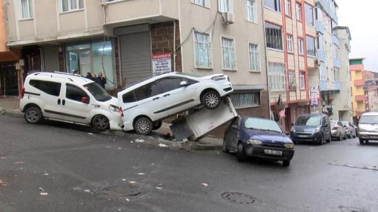 Park halindeki lüks cipin freni boşaldı: Faciadan dönüldü