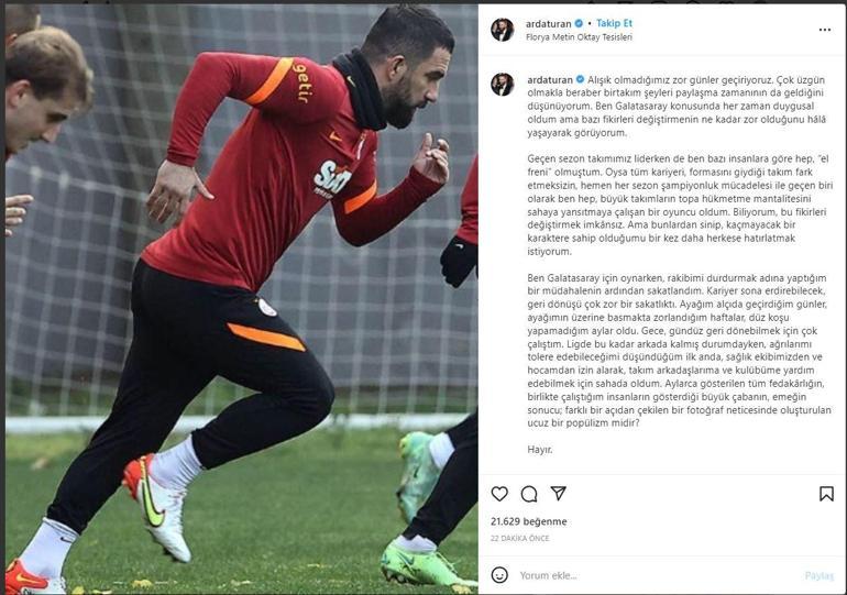 Arda Turan: Galatasaray için mücadele vermekten geri durmayacağım