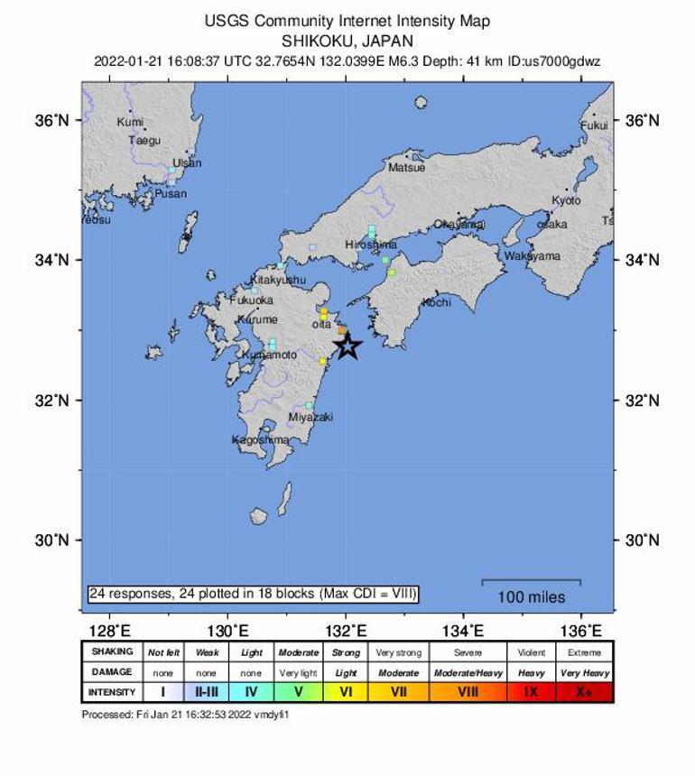 Japonyada 6,3 büyüklüğünde deprem