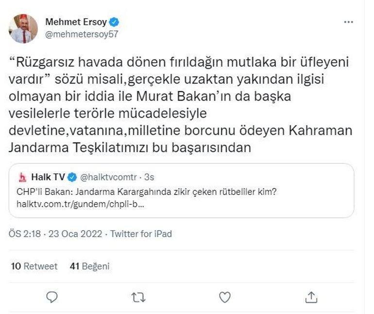 Bakan Yardımcısı Ersoydan, CHPli  Murat Bakanın iddialarına yanıt: Tamamı yalan, iftira