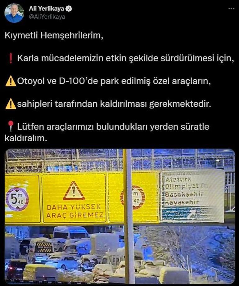 Vali Yerlikayadan sürücülere çağrı: Araçlarımızı kaldıralım