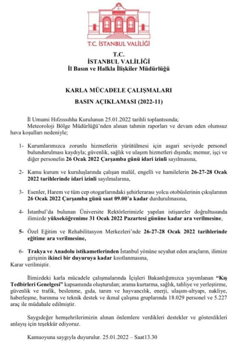 Son dakika...İstanbul için 6 yeni tedbir Vali Yerlikaya duyurdu