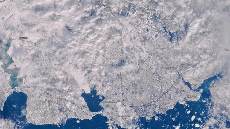 Eğirdir Gölünün uydu görüntülerinde buz tutmaya başladığı görüldü