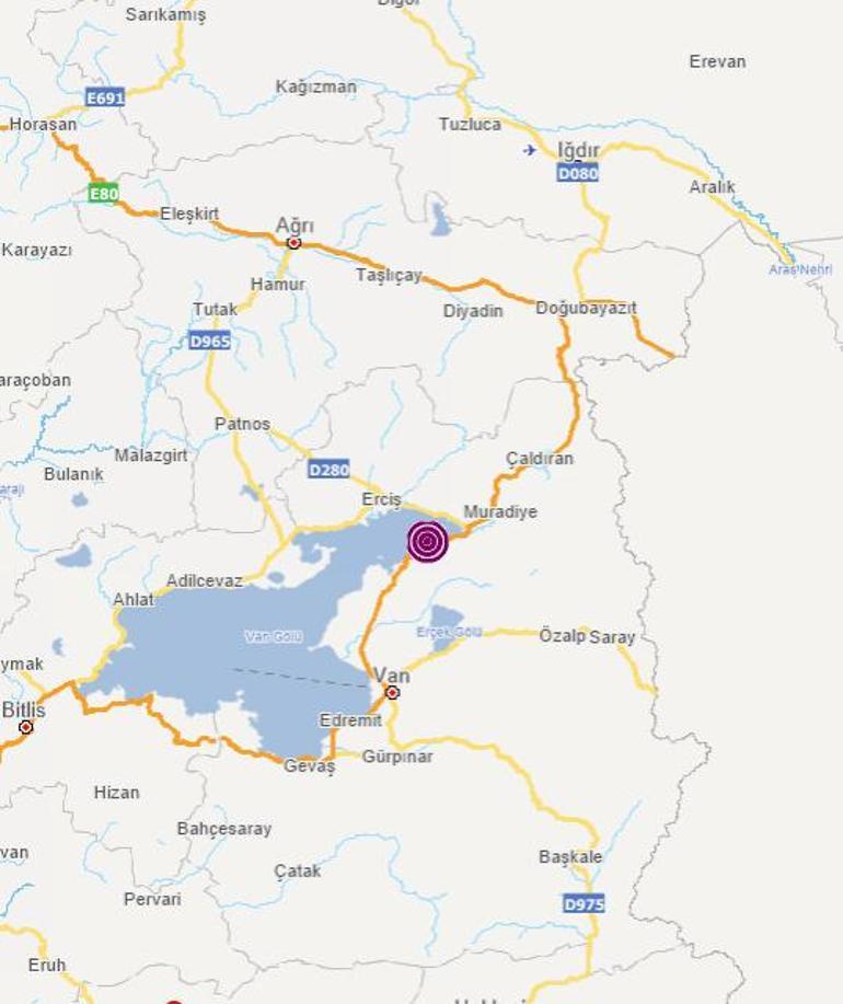 Son dakika: Vanda korkutan deprem Büyüklüğü...