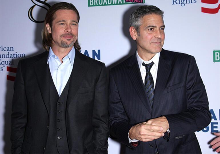 Brad Pitt ve George Clooney yeni filmleri için düşük ücreti kabul etti