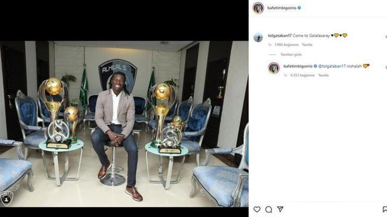 Bafetimbi Gomis transfer ateşini yaktı Galatasaray taraftarına cevap verdi