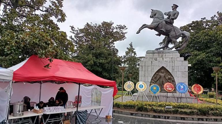 Atatürk Anıtına çirkin saldırı Samsunda nöbet başladı