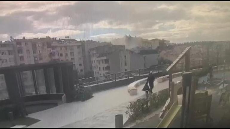 Üsküdarda 5 katlı binadaki patlama anı kamerada