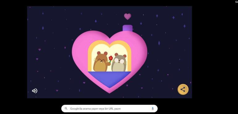 Sevgililer Günü 2022 doodle oldu 14 Şubat Sevgililer Günü kutlama mesajları