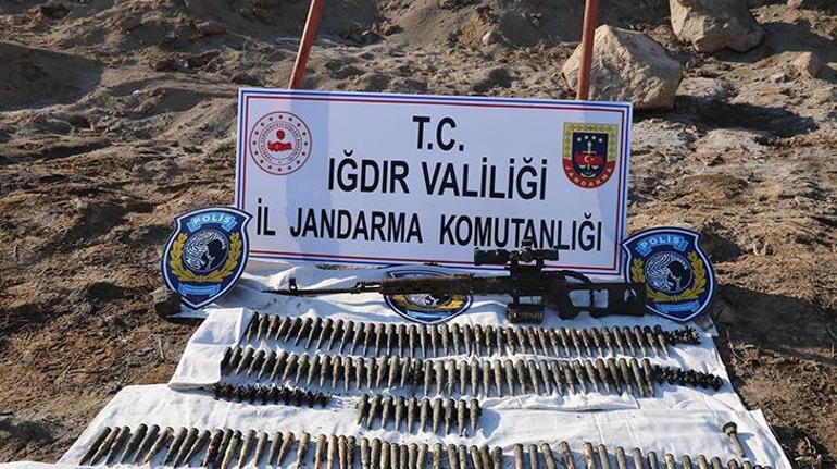 Iğdırdaki operasyonda gölette 145 uçaksavar mühimmatı bulundu