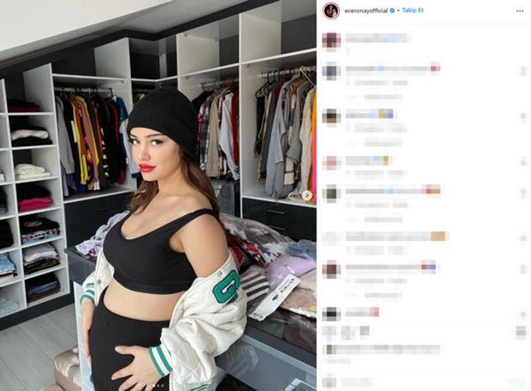 Ece Ronaydan karnı burnunda pozlar
