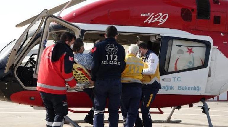Yapay kalp için Bursadan Ankaraya ambulans helikopterle götürüldü