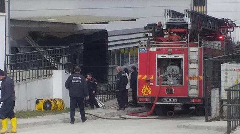 Hastane çamaşırhanesinde çıkan yangın söndürüldü