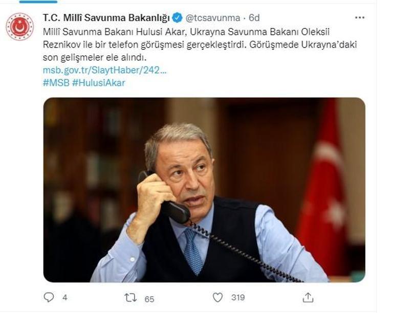 Son Dakika... Bakan Akar Ukraynalı Mevkidaşı Ile Görüştü - Son Dakika ...