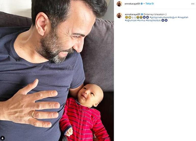 Emre Karayelden oğluyla yeni poz Dinlemeyi bileceksin