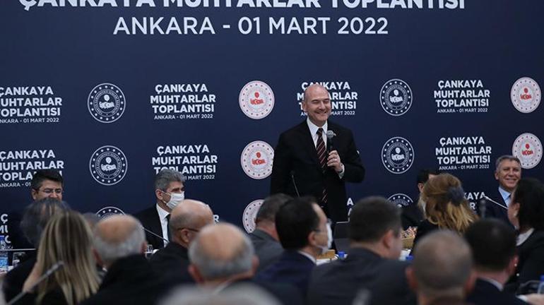 Bakan Soylu, Çankayadaki muhtarlarla bir araya geldi