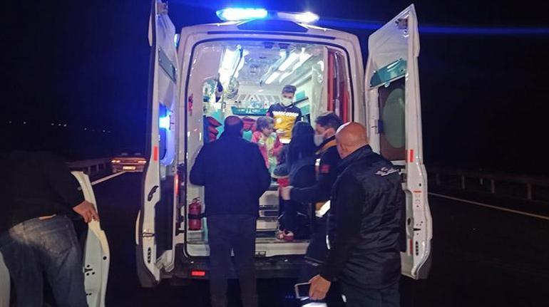 Otoyolda kamyon ile otomobil çarpıştı: 2’si çocuk 3 kişi yaralı var