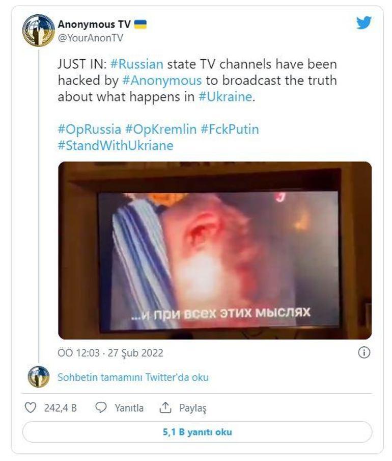 Rus izleyiciler neye uğradığını şaşırdı Televizyon ekranları bir anda karardı...