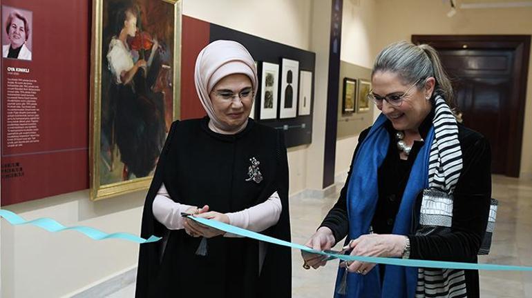 Emine Erdoğan ve Michal Herzog Ankara’da sergi açılışı yaptı
