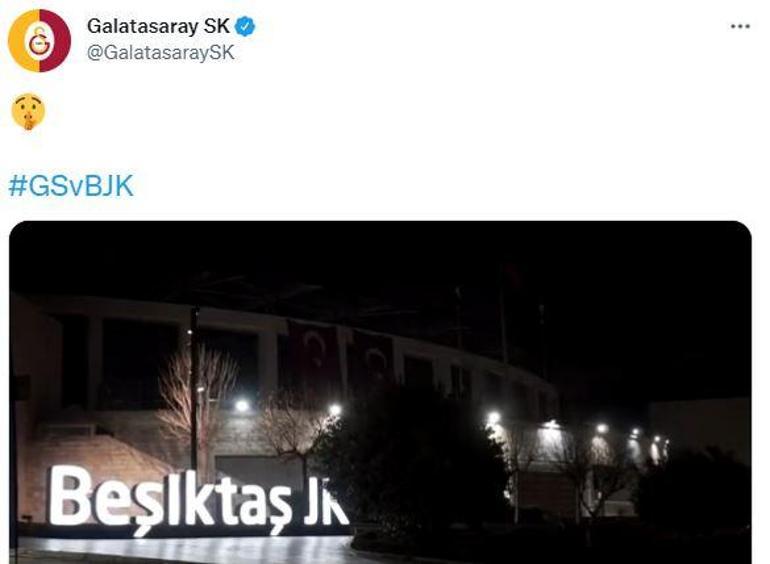 Galatasaraydan Beşiktaşa göndermeli paylaşım Kırmızı kart çıktı