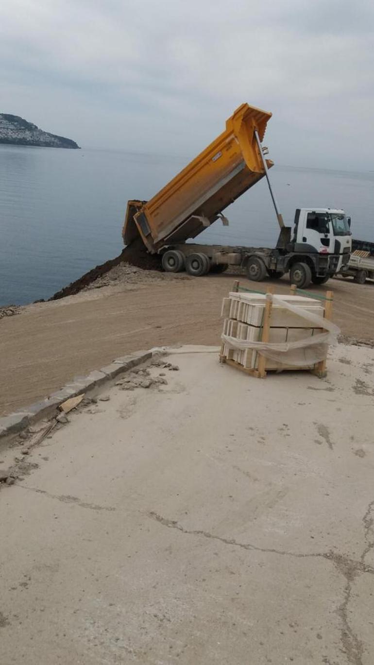 Bodrumda denize hafriyat döken firmanın çalışma izni iptal edildi