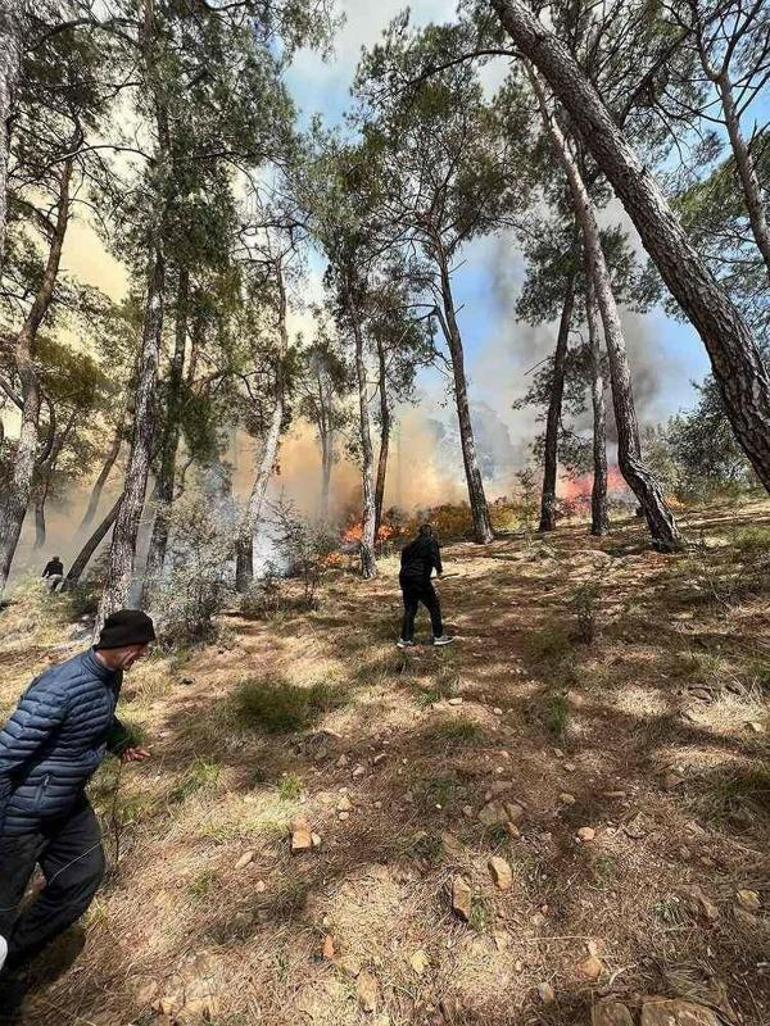 Son dakika Göcekte orman yangını