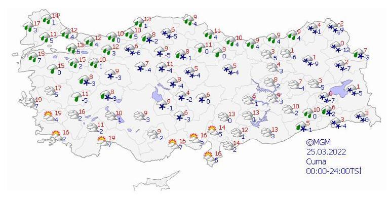 Yeni hava durumu tahmin raporu yayımlandı Hafta sonu değişiyor