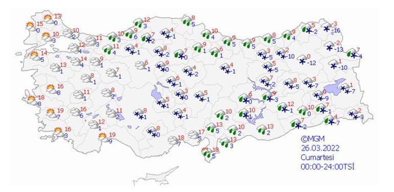 Yeni hava durumu tahmin raporu yayımlandı Hafta sonu değişiyor