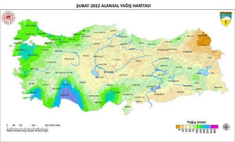 İl il son durum haritada Şubat yağışlarında yüzde 87lik rekor artış