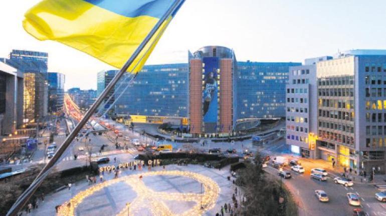 Brükselde yoğun trafik